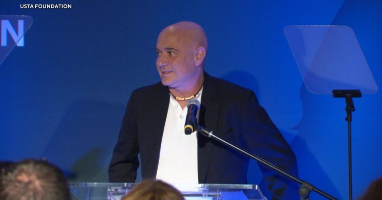 Gayle King hosts U.S. Open gala honoring Andre Agassi
