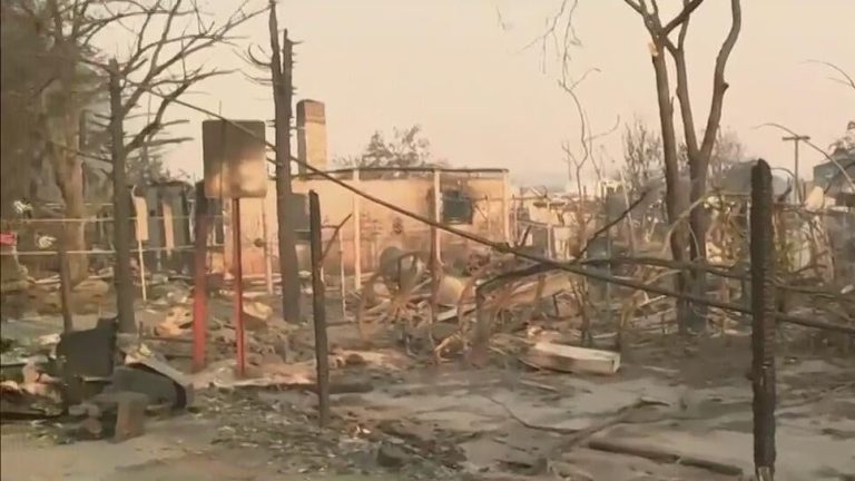 Photos show wildfire burning through historic California Gold Rush town settled by Chinese miners