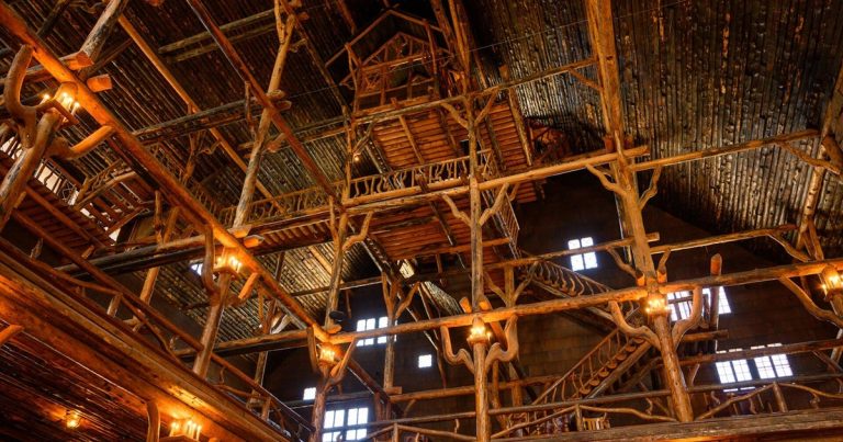 Inside Yellowstone's Old Faithful Inn