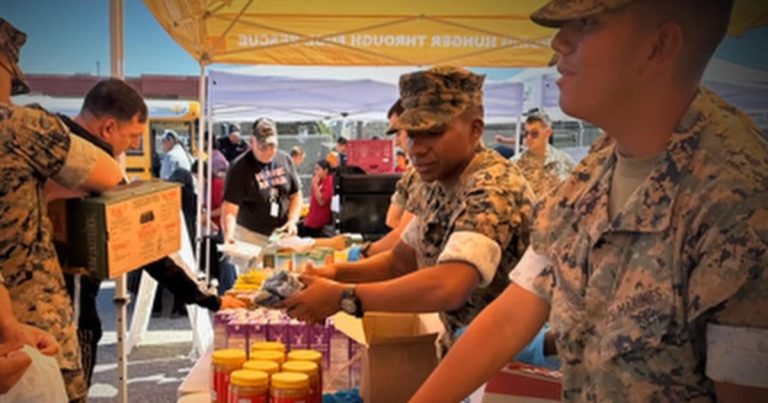 Popup food banks offer lifeline to military families amid shutdown