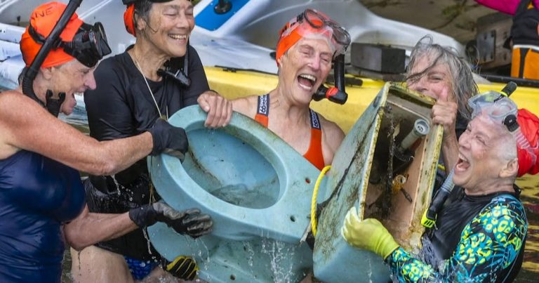 These senior women love cleaning trash from ponds on Cape Cod